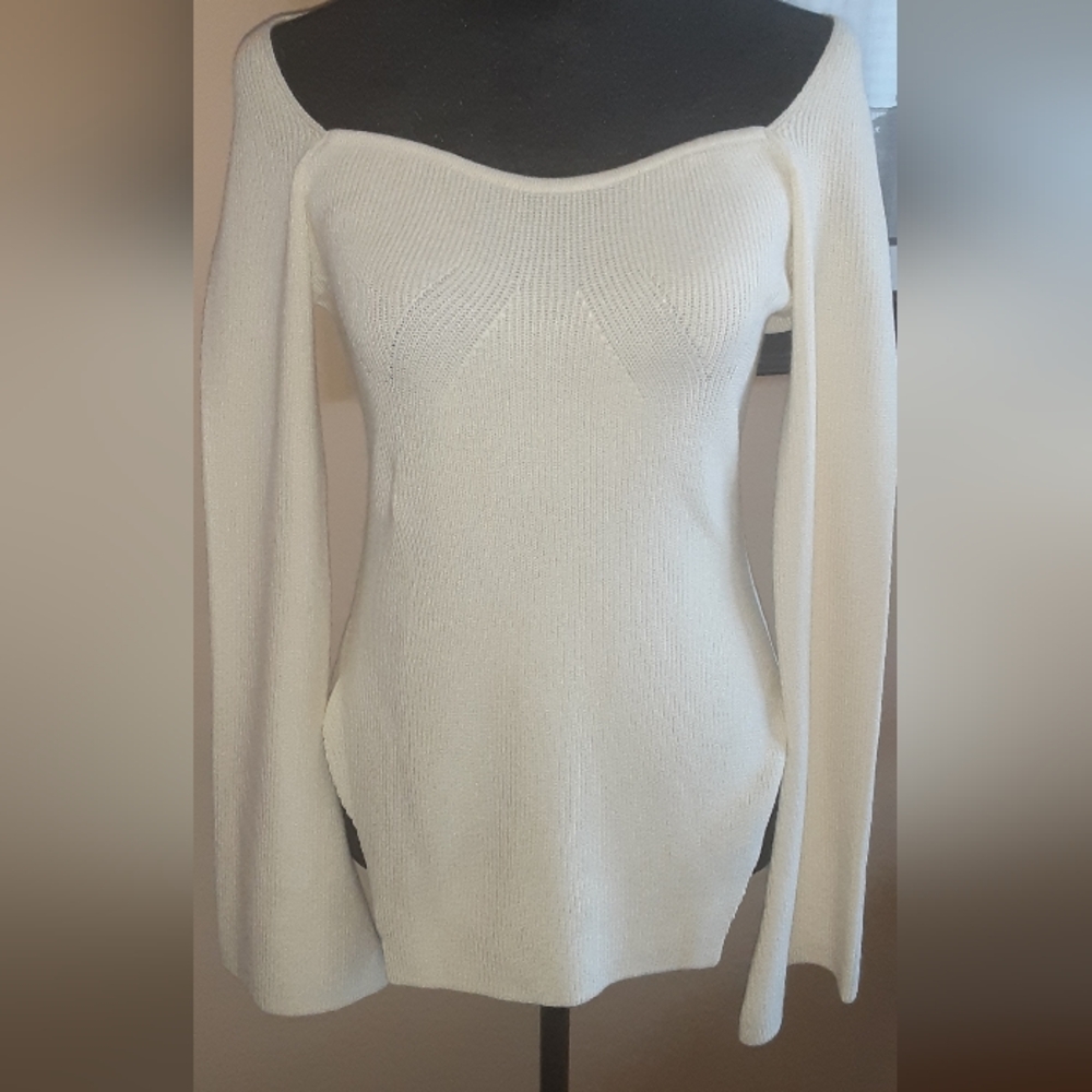 SHEIN SWEETHEART NECKLINE SWEATER